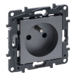 Gniazdo zasilające + Z 16 A Legrand Niloe Step Stalowe 863430