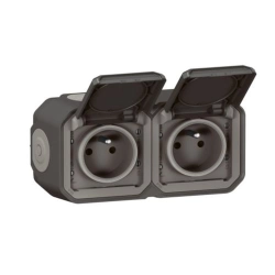 Gniazdo podwójne IP55 antracyt PLEXO55  Legrand 069788L