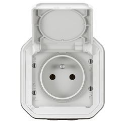 Gniazdo hermetyczne IP55 białe kompletne PLEXO55 Legrand 069870L