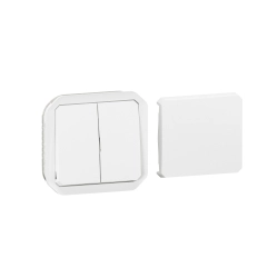 Włącznik  podwójny IP55 typ TRANSFORMER biały 069618L
