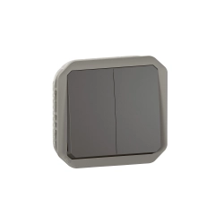 Włącznik /przycisk podwójny IP55 antracyt PLEXO 069805L