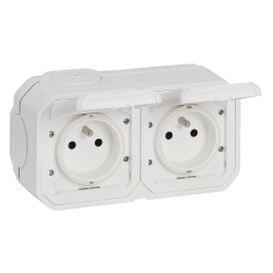 Gniazdo podwójne IP55 białe PLEXO55  Legrand 069778L 