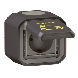 Gniazdo ładowania samochodów elektrycznych IP55 16A-250V~ Plexo 069785L