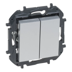 Łącznik schodowy podwójny Legrand Niloe Step Aluminiowy  863308B