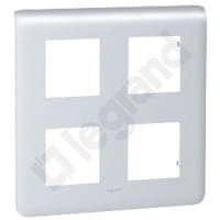 Ramka 2 x 2 x 2 modułowa pozioma Aluminium Legrand Mosaic 079338L
