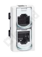 Gniazdo dublerów RJ 45 Mosaic Telefon/Ethernet UTP - 8 styków Legrand LCS2 076536