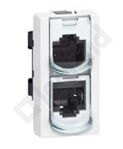 Gniazdo dublerów RJ 45 Mosaic Telefon/Ethernet FTP - 9 styków Legrand LCS2 076537