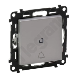 Przycisk przełączny  NO/NC podświetlany - 12 V~ aluminium Valena Life 752313