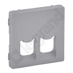 Gniazdo 1 x RJ 11 + 1 x RJ 45 kat. 6 UTP aluminium (plakietka) Valena Life 755422