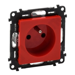 Gniazdo 2P+Z z przesłoną - czerwone 16A - 250V~ Valena Life 753189