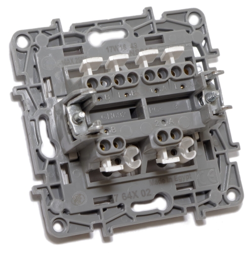 Włącznik schodowy podwójny Legrand Niloe biały 764502